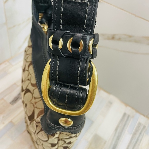 Coach duffle bleeker hobo Signature logo canvas Bag crossbody 11437 - Picture 8 of 16